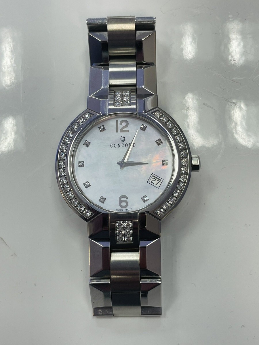 Concord La Scala 38mm Date Quartz Watch 14.C2.1891 Art Deco  display picture 3