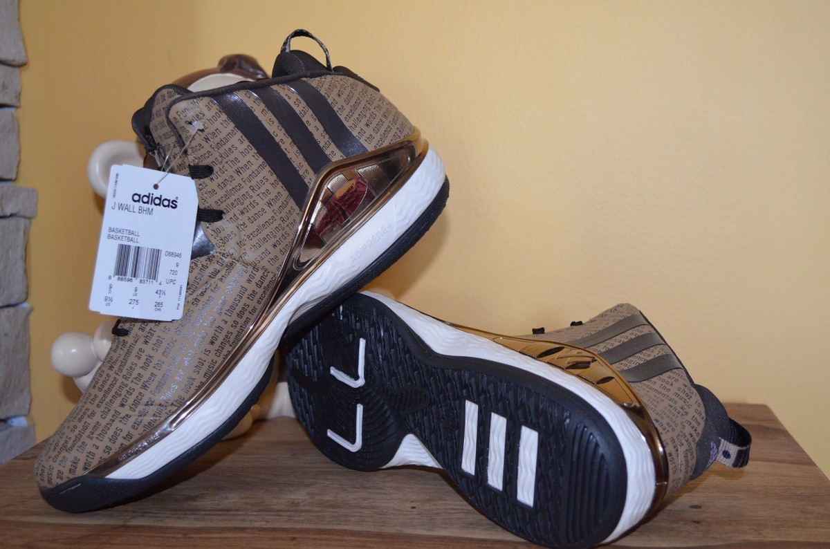 NEW ADIDAS J WALL BHM Black History Month SZ 9 Cardboard 