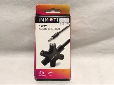 3.5mm Stereo Plug to 5 Way Female Jack Audio Splitter Adapter Headphone iPhone