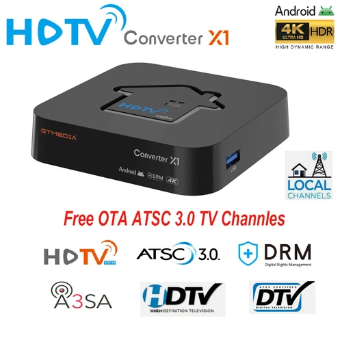 4K  UHD ATSC 3.0 Certified Digital TV Tuner OTA Free TV Channel DVR Smart TV Box