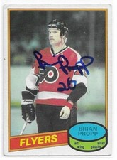 BRIAN PROPP Autographed Signed 1980-81 OPC ROOKIE card #39 Philadelphia Flyers