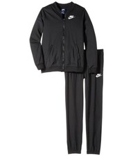 Girls' Nike Tricot Jacket Pants Track Suit Set, Black, Size: S