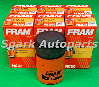 Case of 6 Engine Oil Filter-Extra Guard FRAM PH3600 For MAZDA, CHRYSLER, FORD