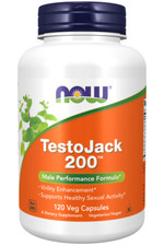 NOW Foods Testojack 200 Male Performance Formula 120 caps 06/27EXP