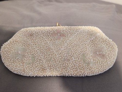 Evening Bag Vintage Richere Clutch Purse Hand Made in Japan Beaded