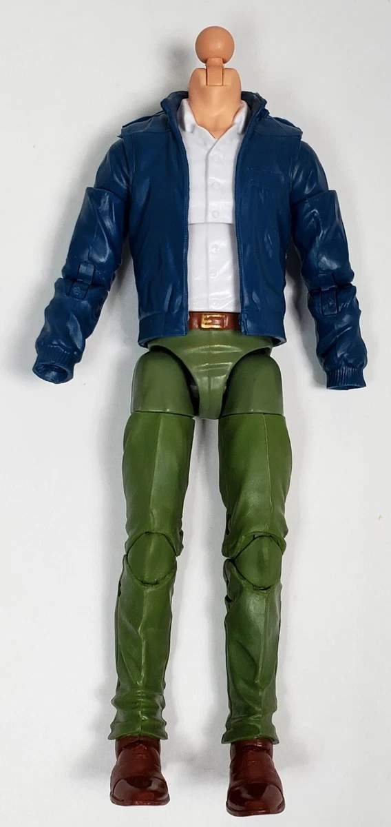 MARVEL LEGENDS CIVILIAN BODY PART ONLY BLUE JACKET KITBASH CUSTOM FIGURE  MINTY