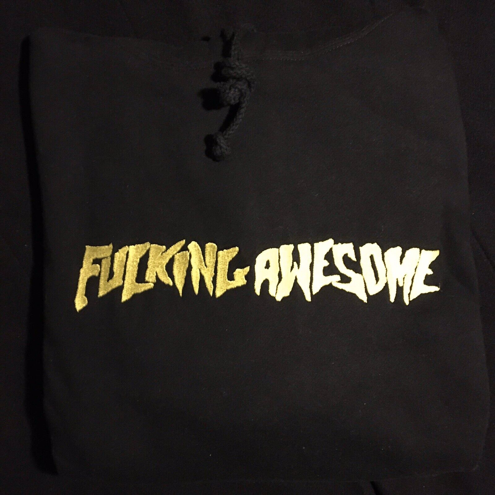 f*cking awesome og embroidered logo hoodie black L 2014 new supreme jason  dill