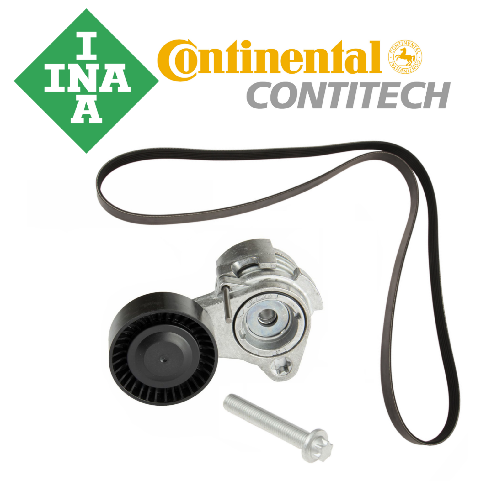 OEM Belt Tensioner + Drive Belt Kit OEM INA for BMW Z4 3.0i 3.0si 30i