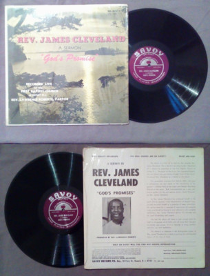 LP Gospel Rec.James Cleveland (A Sermon)God's Promise Live Vinyl Vinyl 33 Giri 