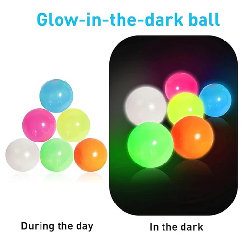 6PCS Sticky Ceiling Balls Stress Relief Fun Toy Globbles Stress Glow inTheDark - Picture 12 of 14