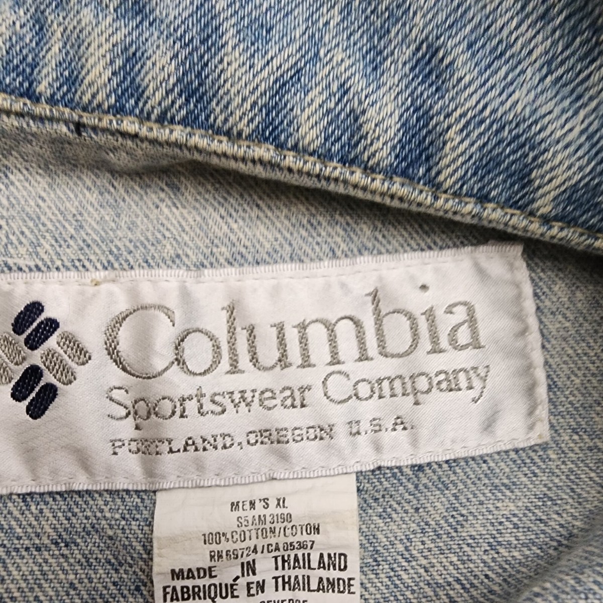Mens XL COLUMBIA Vintage Tough Mother Jean Denim Jacket