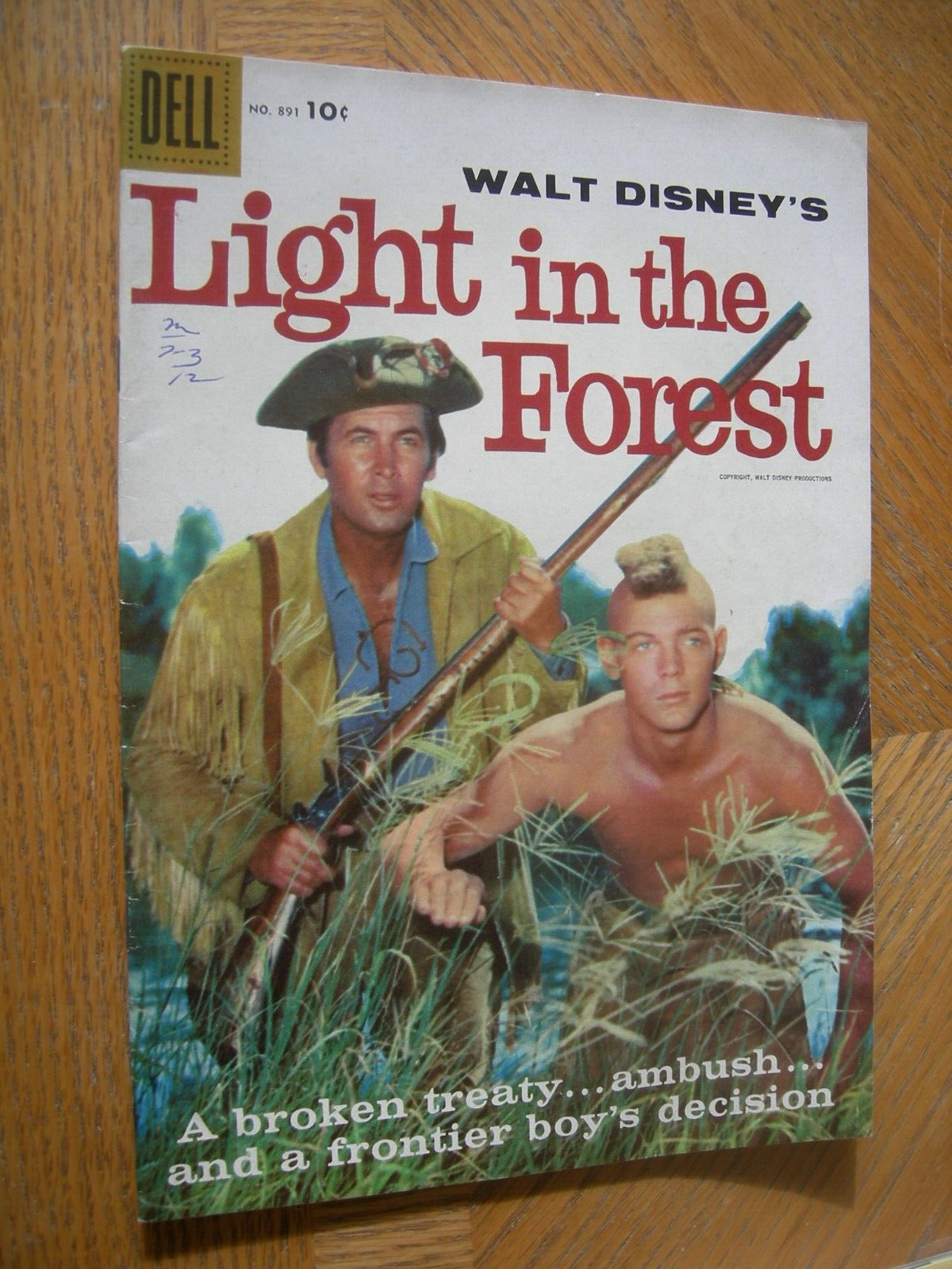 Four Color #891 VG+ Walt Disney Light in the Forest Photo cover