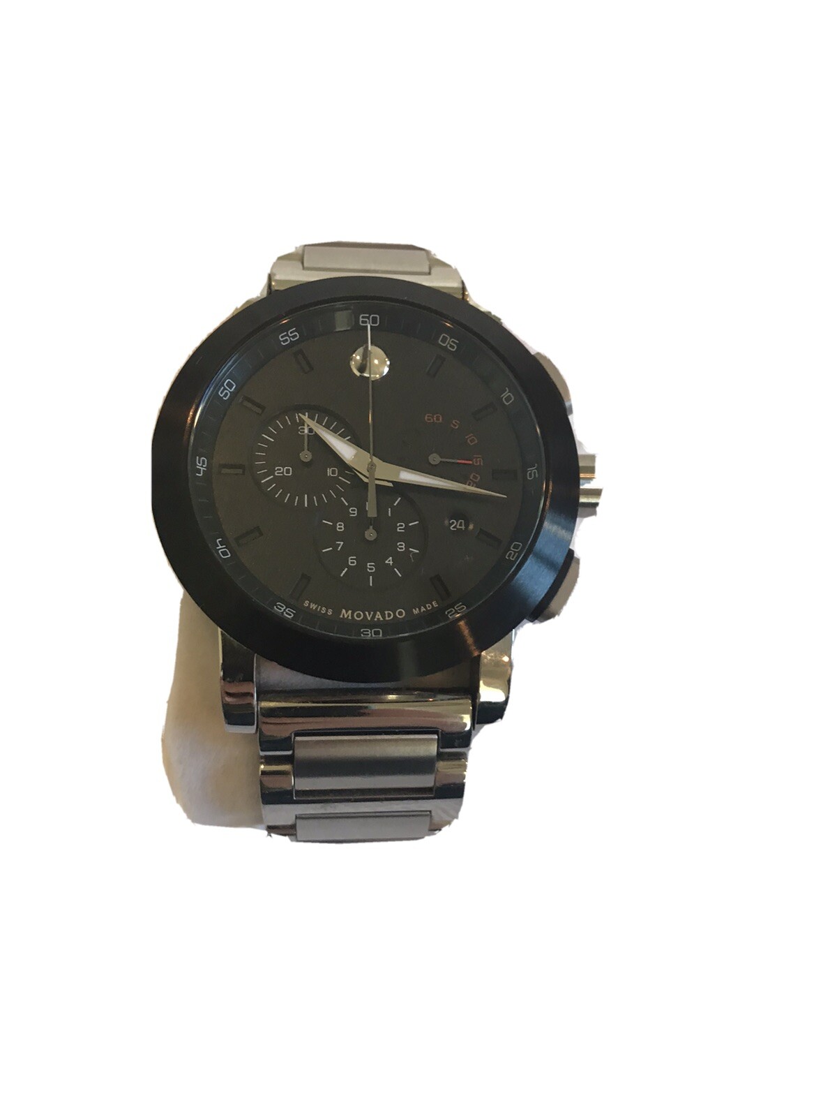 Movado Museum Chronograph Watch Silver 
