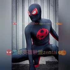 Miles Morales Jumpsuit Across the Spider-Verse Suit Cosplay Costume Adult Kids