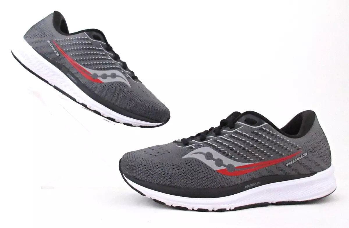 Saucony Ride 13 Running Shoes Charcoal Mens 9W Wide Width Near