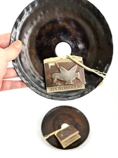 JAN BARBOGLIO PALOMA d' LUZ 2 two candle holder / plate RETIRED VTG 7.5" IRON