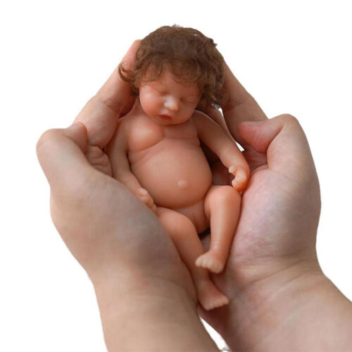 15cm Mini Reborn Baby Doll Girl Doll Full Body Silicone Realistic Artificial  F3 - Afbeelding 1 van 14