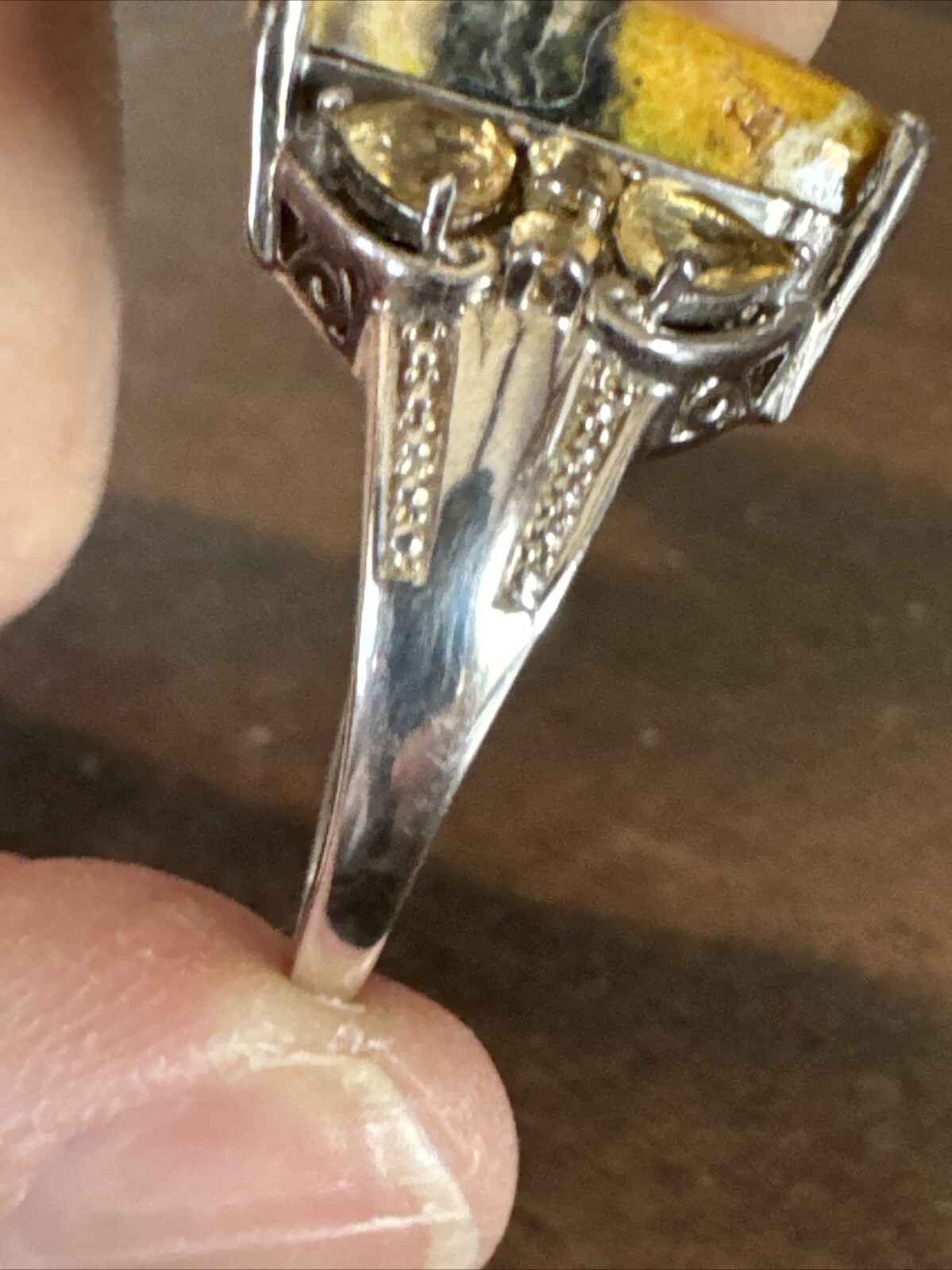 Bumblebee Jasper Sterling Silver Southwestern Rin… - image 13