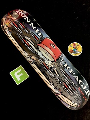 RARE SIGNED Ronnie Creager Mixmaster Foil Thank You Skateboard Deck Marc Mckee