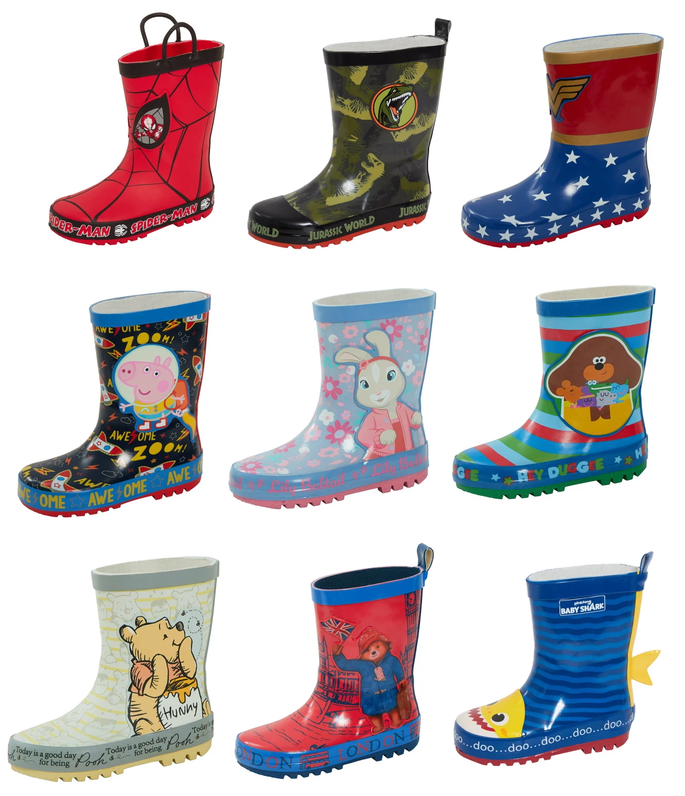 Kids Character Rubber Wellington Boots Boys Girls Welly Boots Rain Wellingtons
Opens in a new window