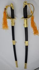 Two CIVIL WAR 33” OFFICERS CSA SWORD SCABBARD Historical Rp