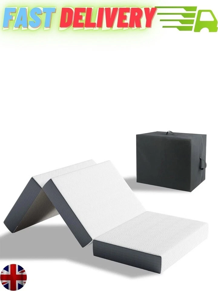 Folding Mattress with Storage Bag, 10/15CM Gel Memory Foam Foldable Mattress