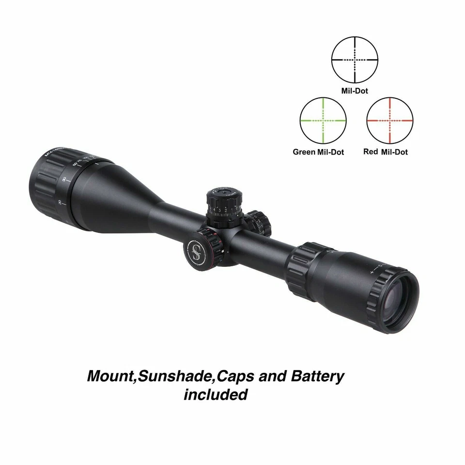 Sniper 4-16X50AO Hunting Rifle Scope with R/G Illuminated Mil-Dot Reticle - Image 2 of 4