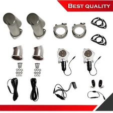 Electric Exhaust Valve Y Pipe Kits Suit 3" 76mm Exhaust Pipes Stainless Steel