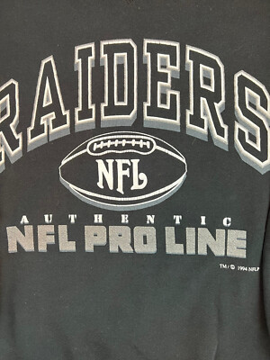 トップス 90s Russell Athletic Sweat Raiders VTG Raiders Russell Sweatshirt Size L or XL Black USA 90s