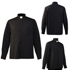 Mens Costumes Adults Clergy Dress Up Halloween Pilgrimage Preacher Cosplay Tops