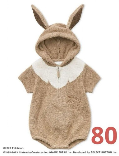Pokemon Sleep Eevee GELATO PIQUE vol.2 BABY MOCO Romper 80 size Japan - Picture 2 of 7