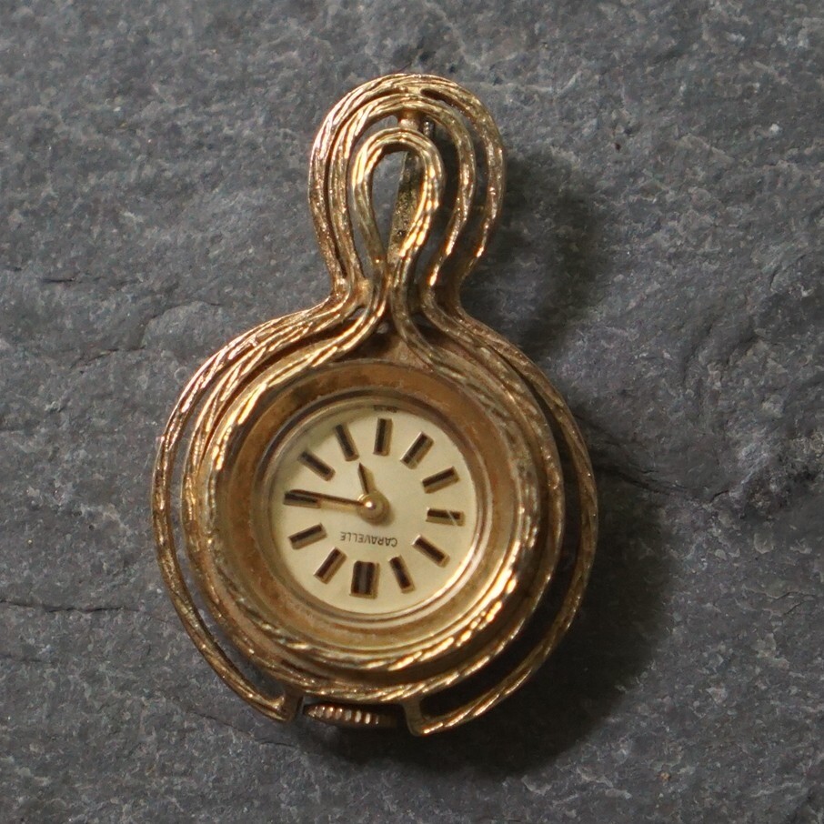 Vintage Caravelle Pendant Watch - Untested Batteries - Gold  display picture 1