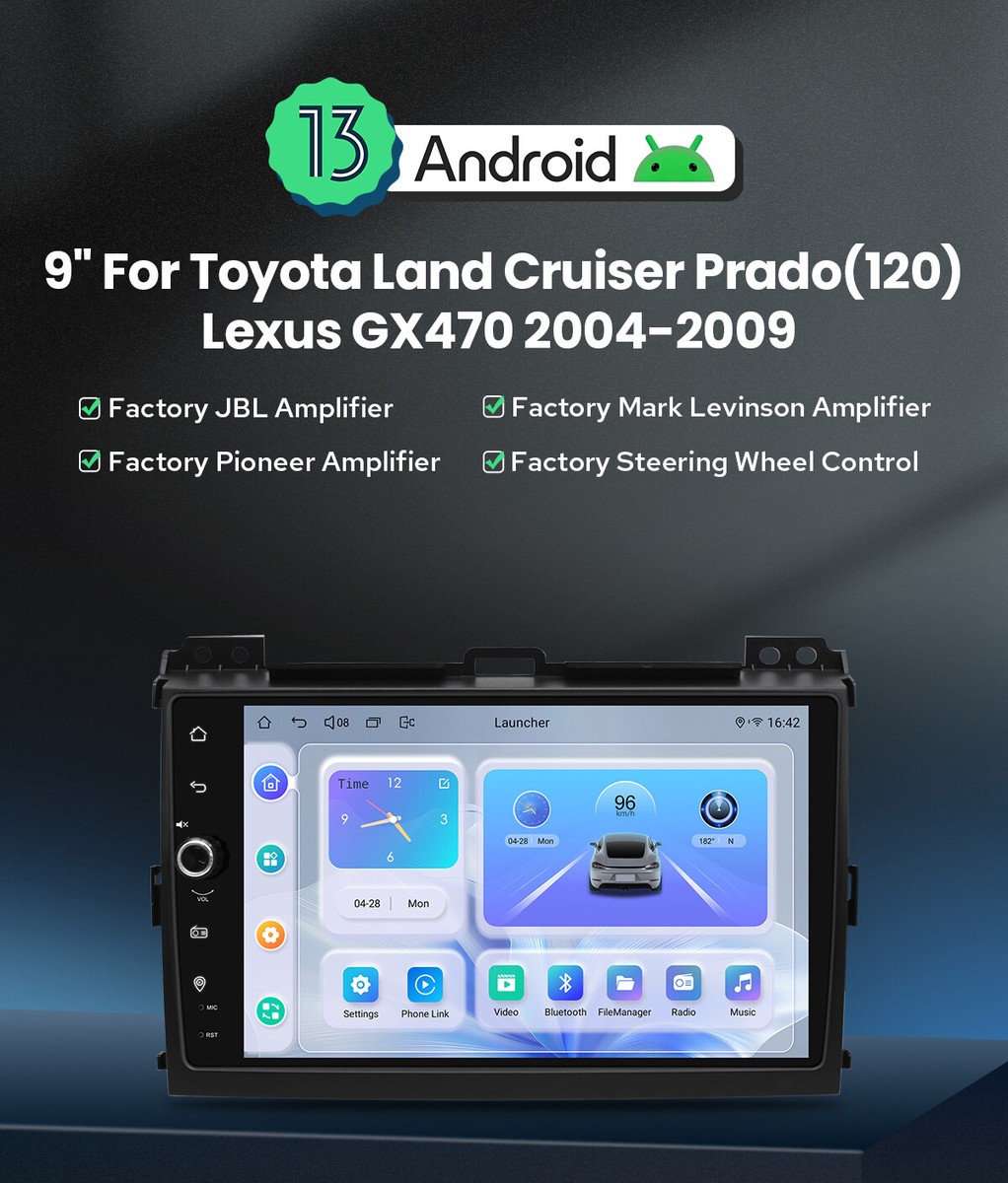 Plug & Play Head Unit 9 inch for Toyota Land Cruiser Prado Lexus