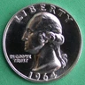 1964 Proof Washington Quarter Silver Coin Twenty Five Cent
