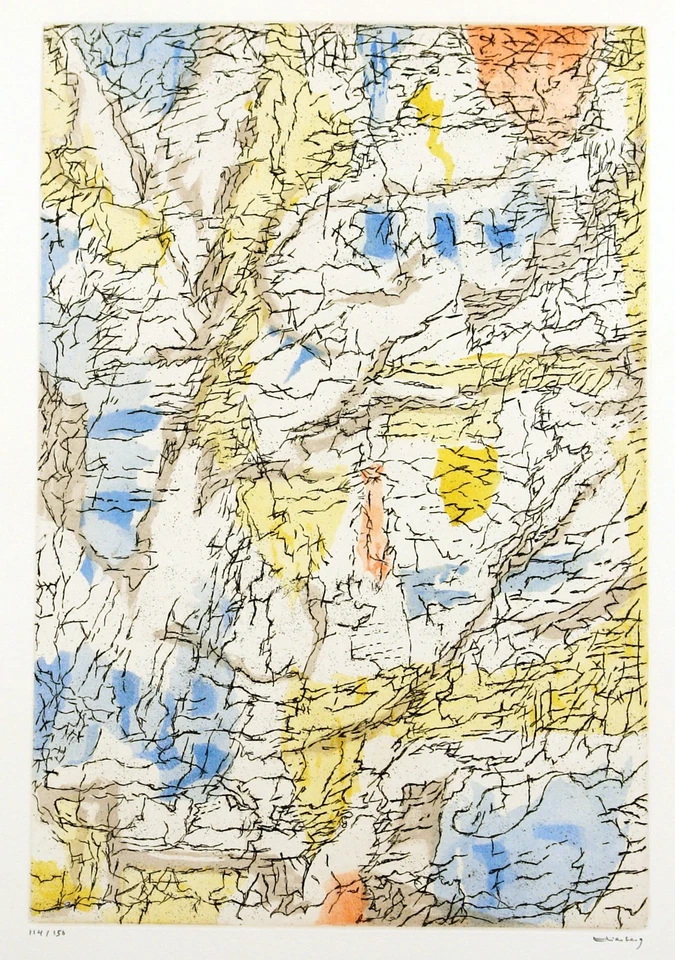 "Fallen und Schweben" 1970 Radierung Paul ELIASBERG (1907-1983 F/D) handsigniert - Bild 1 von 3