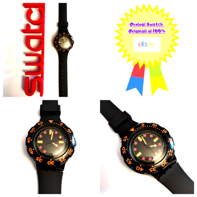Swatch Scuba Gebraucht SDB100 Barrier Reef 1990 Vintage Armbanduhr 90er Jahre