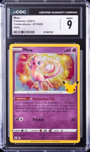 2021 POKEMONCELEBRATIONS HOLO #011/025 MEW CGC 9