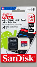 SanDisk Ultra 512GB Micro SD SDXC C10 A1 UHS-I 120MB/s Full HD Memory Card New