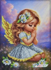Angel Bead Embroidery Kit DIY Craft Kit Needlepoint Beadwork b131