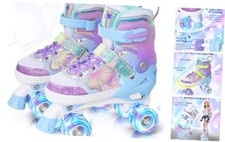 Kids Roller Skates for Girls Small - Little Kid 10-13C US Butterfly-Purple