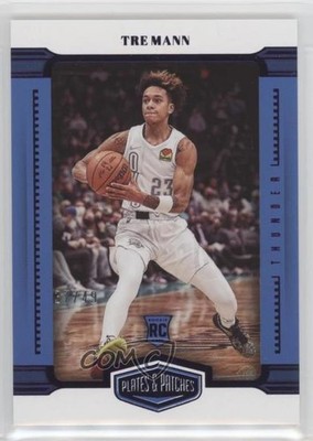 2021-22 Panini Chronicles Plates and Purple 37/49 Tre Mann Rookie Patch RC 13hf