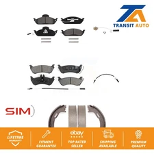 Front Rear Semi-Metallic Brake Pad Extra Wear Sensor Kit (5Pc) For Mercedes-Benz