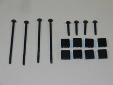 Set of 8 OEM Replacement Fat PlayStation 2 PS2 Screws & Covers + Rubber Feet