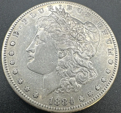 1884-S Morgan Silver Dollar AU Condition