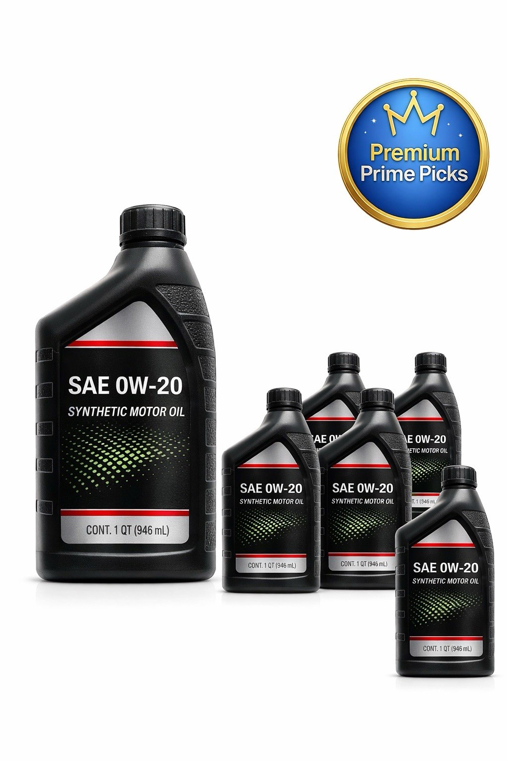 6 Pack Genuine Toyota SAE 0W-20 Synthetic Motor Oil 00279-0W