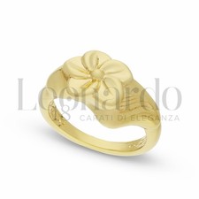 anello donna fiore oro giallo 18kt grammi 0,80 misura 14