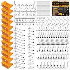 260 Piece Pegboard Hooks 1/8 and 1/4 inch Peg Board Organizer Accessories with P