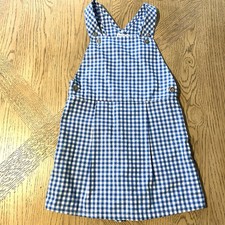 VTG Girls Blue Gingham Romper Sz 6 Fast Friends