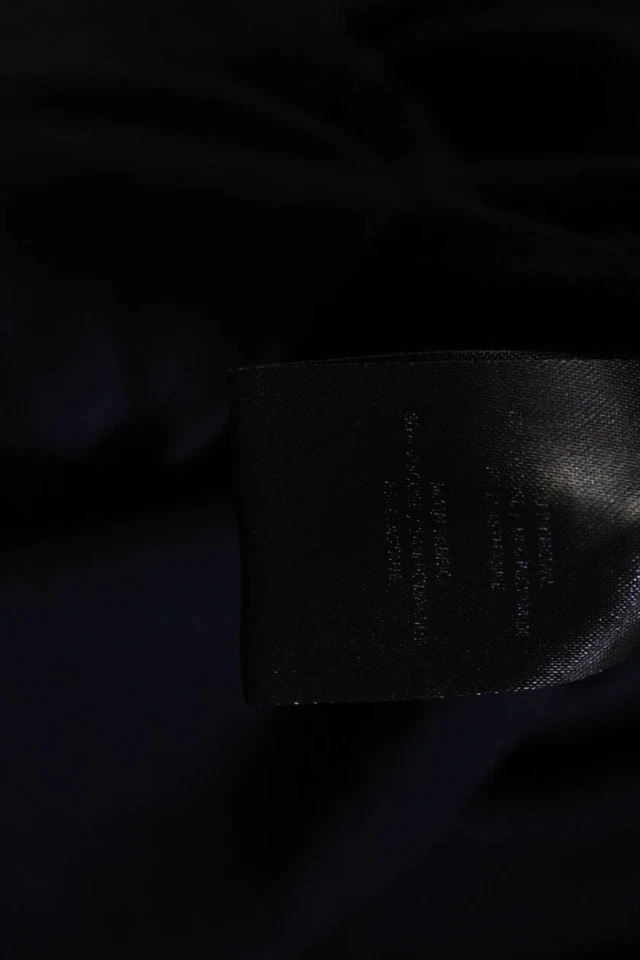 Vestido midi para mujer tallado cuello barco sin mangas línea A bolsillos azul marino talla S Foto 4 de 4