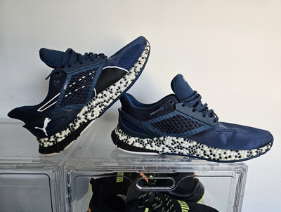 PUMA Men's Low Top Lace-Up Athletic Sneakers Blue Rubber Outsole Activewear